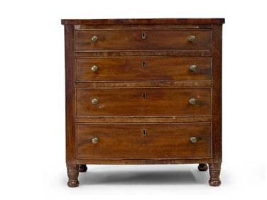 Miniature Federal Bow-Front Chest of Drawers