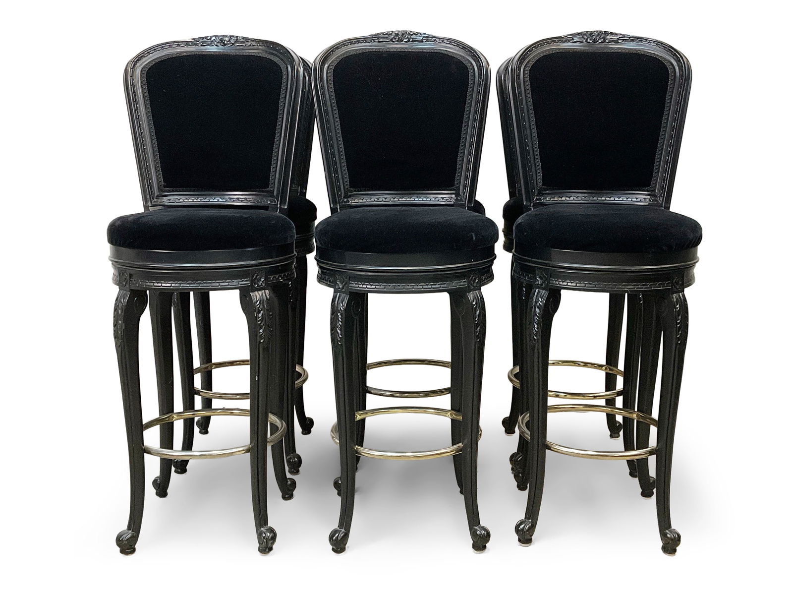 Six Casa Stradivari Louis XV-style Swivel Stools (1 of 5)