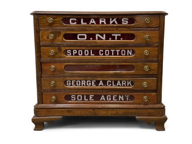 Clark's O.N.T. Six-Drawer Spool Cabinet