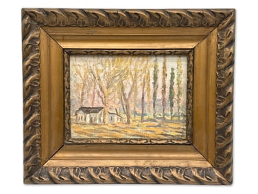 Impressionist-style Oil/Panel: Landscape