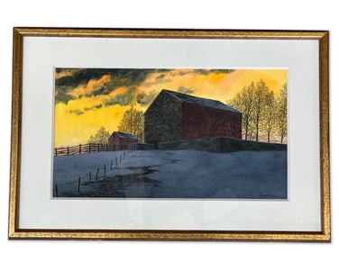 Richard Bollinger Watercolor/Paper: Sunset
