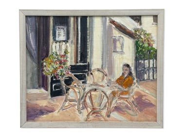 Ronell Douglass Oil/Board: The Cafe