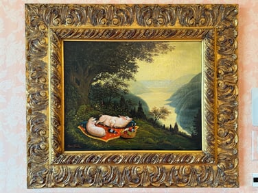 Amos Shontz Oil on Canvas: Le Bonne Vie