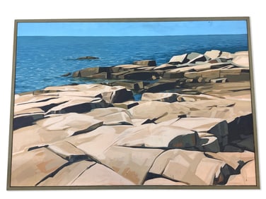 E. Krumbhaar Acrylic/Canvas: Rocky Beach
