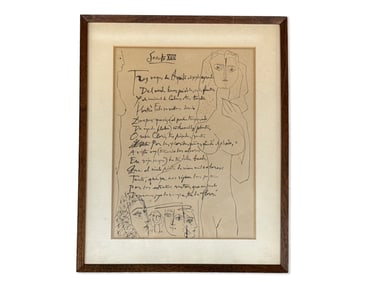 Pablo Picasso Etching and Drypoint: Soneto XVII