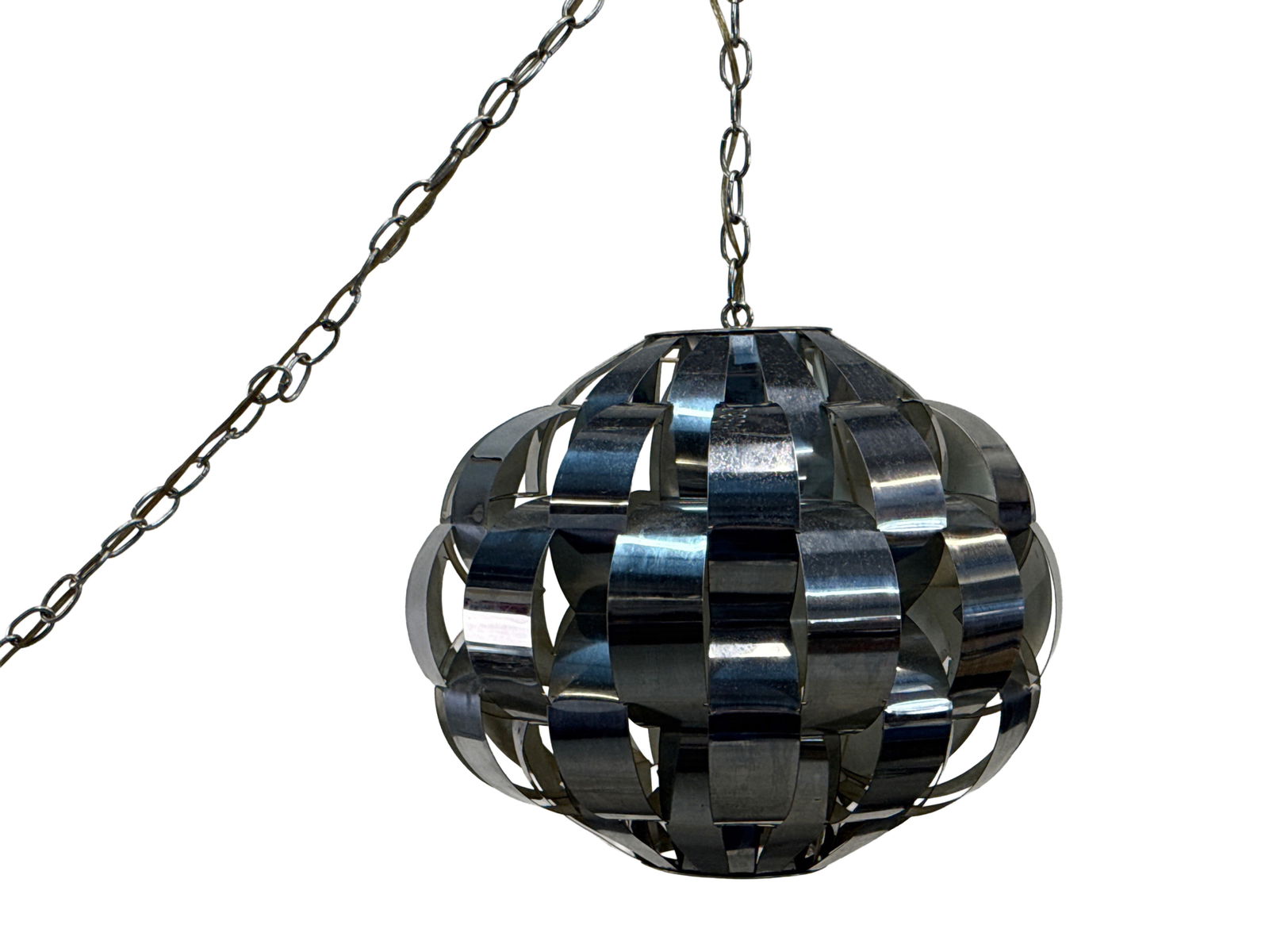 Max Sauze for Lightolier Chrome Pendant Lamp (1 of 6)