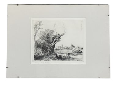 After Rembrandt Van Rijn Etching: The Omval