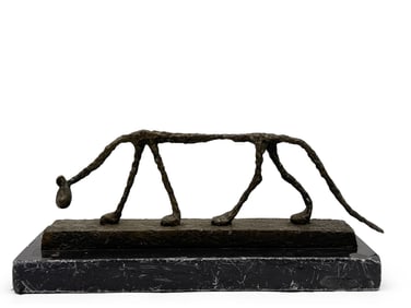 After Giacometti Le Chat Bronze Sculpture