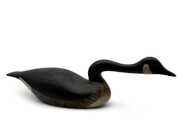 Carved and Painted Hissing Canada Goose Decoy