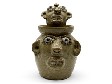 Jerry Brown Hamilton Face Lidded Jar