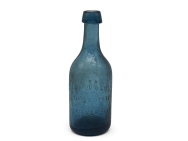 Dyottville Glassworks Cobalt Blue Blob-Top Bottle