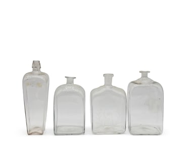 Four Early American Glass Decanters