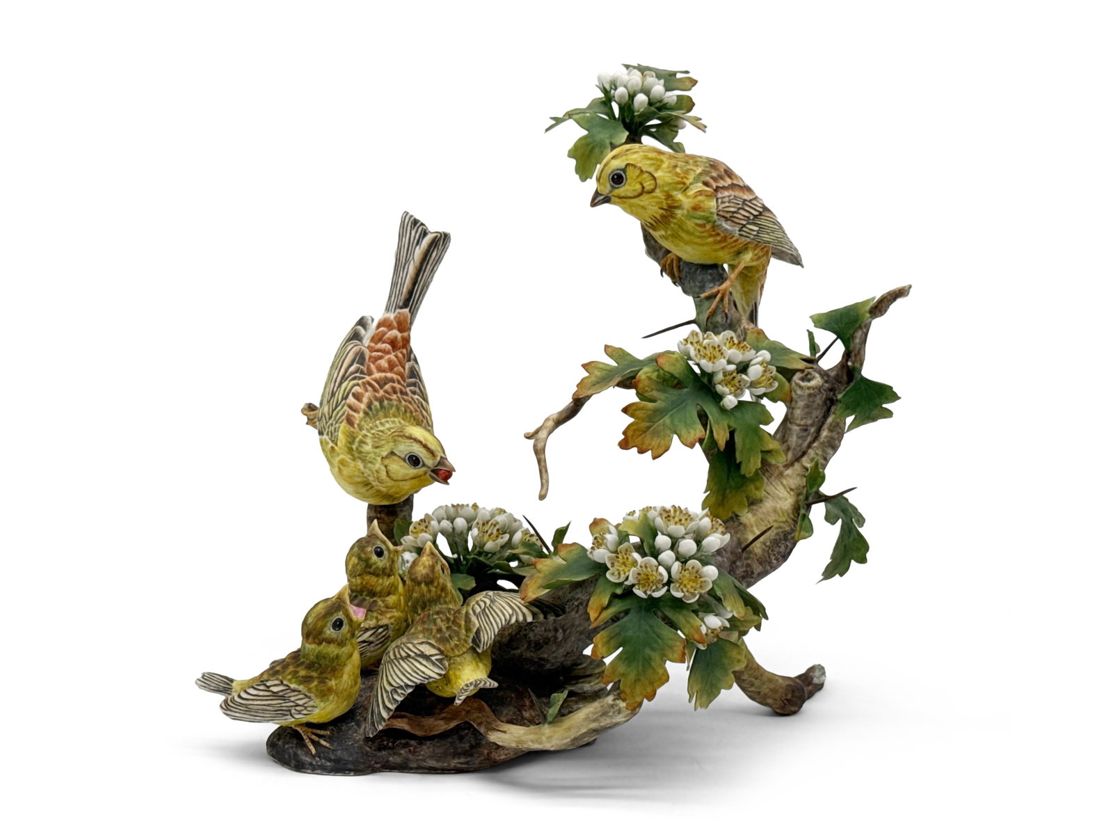 Boehm Porcelain Yellowhammer Figural Group: A limited edition Boehm porcelain Yellowhammer figural group. Marked Boehm. 12in tall x 10in wide. | You have additional shipping options, and are not required to use Live Shipping. Additional third-p