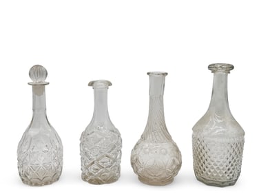 Four 19th C. Blown Glass Decanters