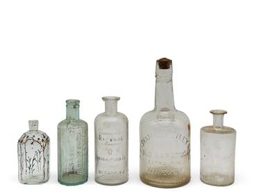 Five Early American Bottles