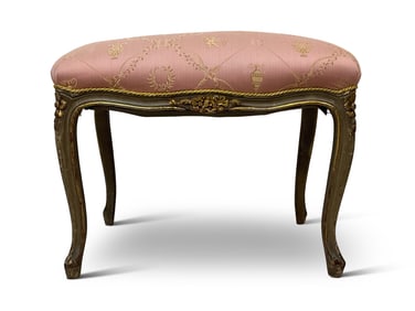 Louis XV-style Upholstered Stool