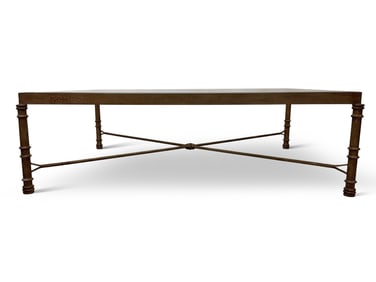 Giacometti-style Glass Top Cocktail/Coffee Table