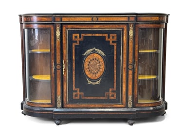 Victorian Ebonized and Amboyna Credenza