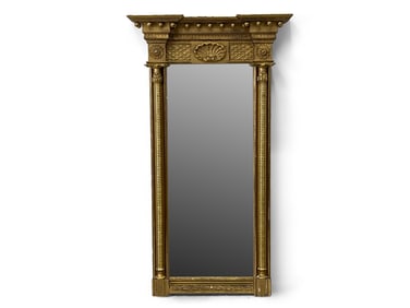 19th C. Federal Gilt Tabernacle Mirror