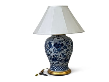 Large Ralph Lauren Foo Dog Porcelain Table Lamp