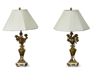 Pair of French Candelabra Table Lamps