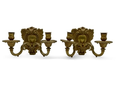 Continental Dore Bronze Candle Wall Sconces