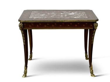 Mahogany and Fruitwood Table