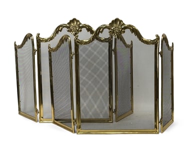 Pair of Brass Louis XV-style Fireplace Screens