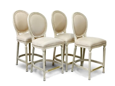 Four Country French-style Counter Stools