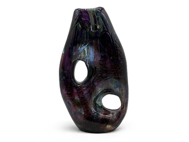 Nick Beaman Art Glass Sculptural Vase