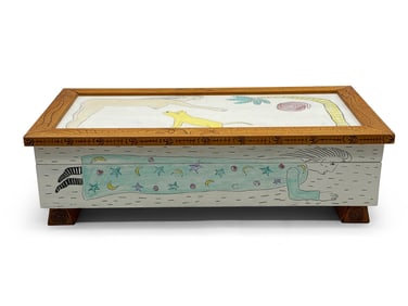 Richard Kooyman Folk Art Painted Dresser Box