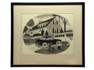 Charles Addams Ink & Wash: Illustration