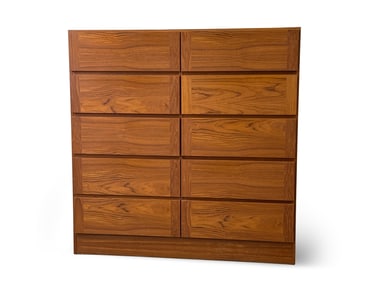 Danish Teak Ten Drawer Chest