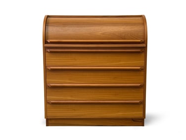 Danish Modern Teak Cylinder Desk