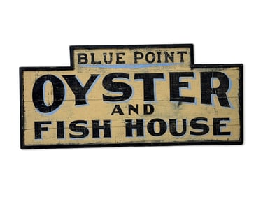 Painted Sign: Blue Point Oyster and Fish House