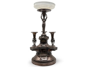 19th C. Simpson Hall Miller Co. Figural Epergne