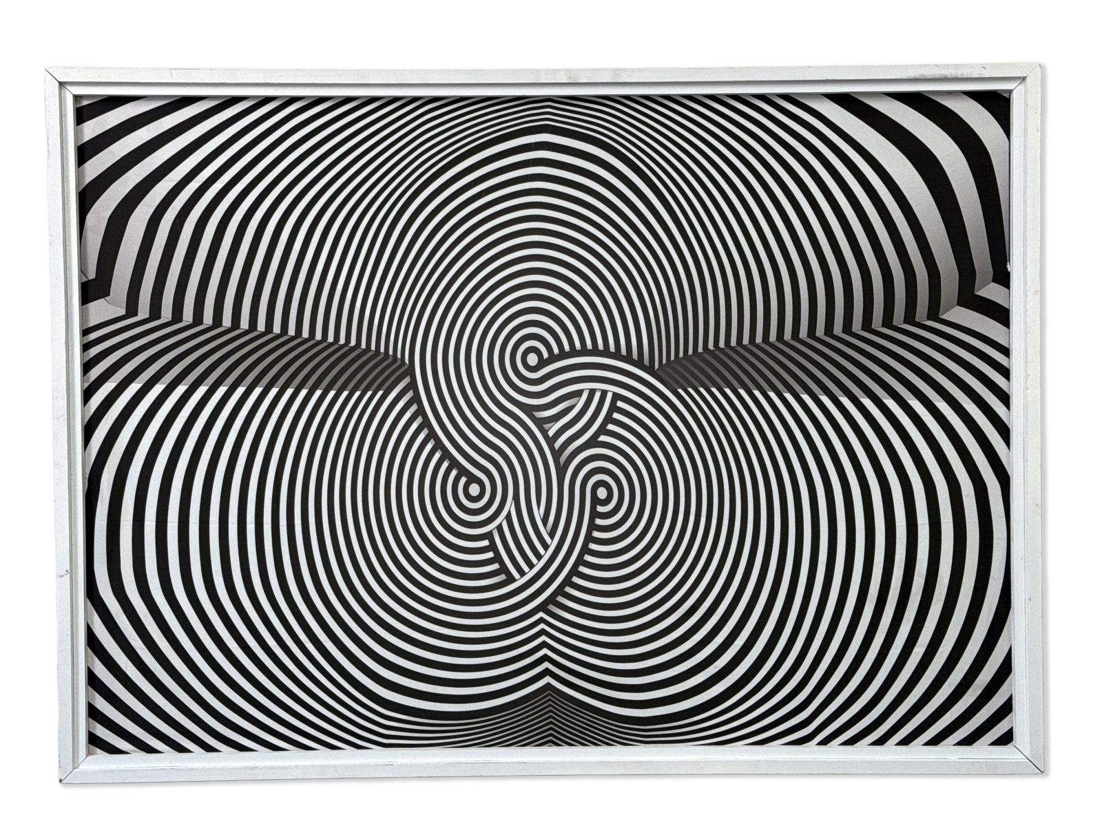 Modernist Op Art Framed Tapestry (1 of 4)