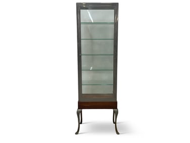 Industrial Metal and Glass Medical Cabinet