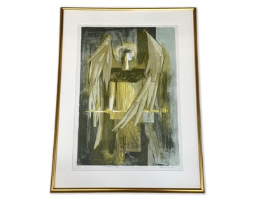 Benton Spruance Lithograph: St. Matthews Angel