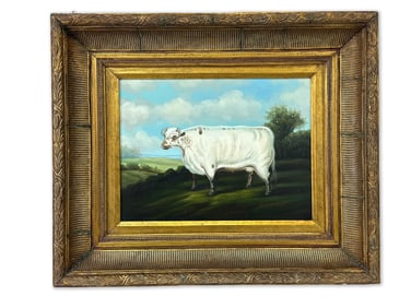 Jan Webber Painting on Canvas: Cow