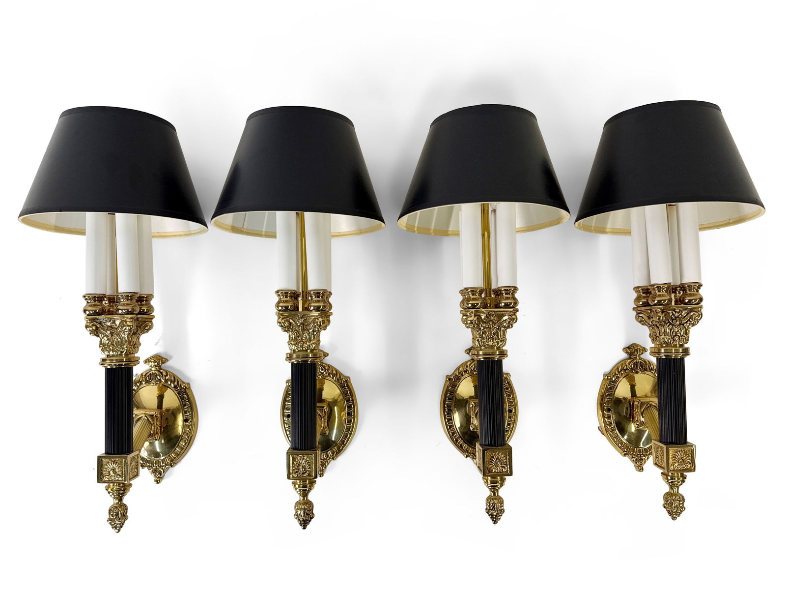 Four Federal-style Gilt Wall Sconces (1 of 5)