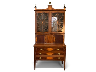 Federal-style Inlaid Mahogany Secretary Desk