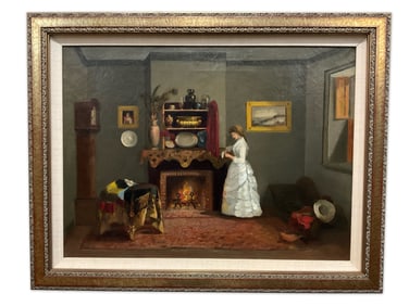 Clara Huff Oil/Canvas: Interior Genre Scene