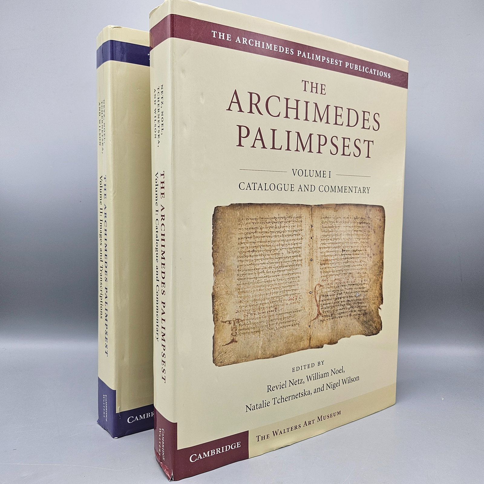 [Classics] Archimedes Palimpsest: [2 vols] Netz, Reviel, Noel, William, et al. (eds), The Archimedes Palimpsest Volume I: Catalogue and Commentary, Walters Art Museum/Cambridge, Baltimore, 2011; Netz, Reviel, Noel, William, et al. (ed