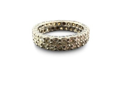 Platinum and Diamond Band Ring