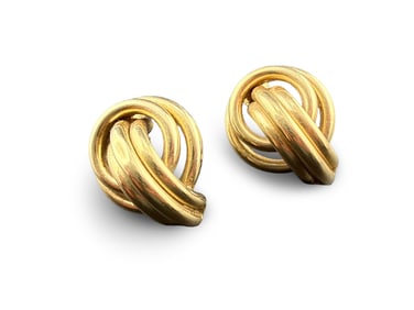 Pair of 14K Yellow Gold Knot Earrings