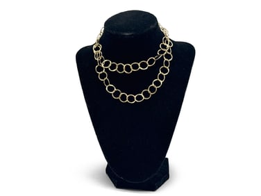 Milor 14K Yellow Gold Circle Link Chain Necklace