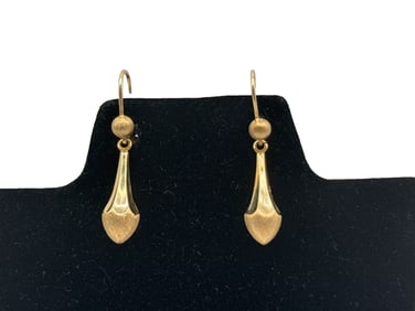 Italian 14K Yellow Gold Drop Earrings