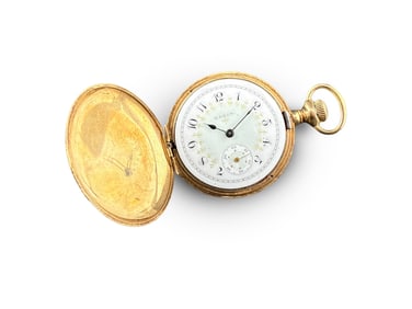 Elgin 14K Ladies Hunter Case Pocket Watch