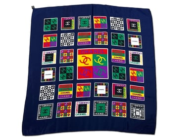 Chanel Colorful Coco Silk Scarf
